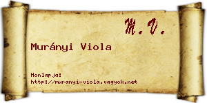 Murányi Viola névjegykártya